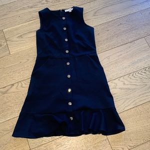 2P loft peplum navy dress sleeveless with pockets
